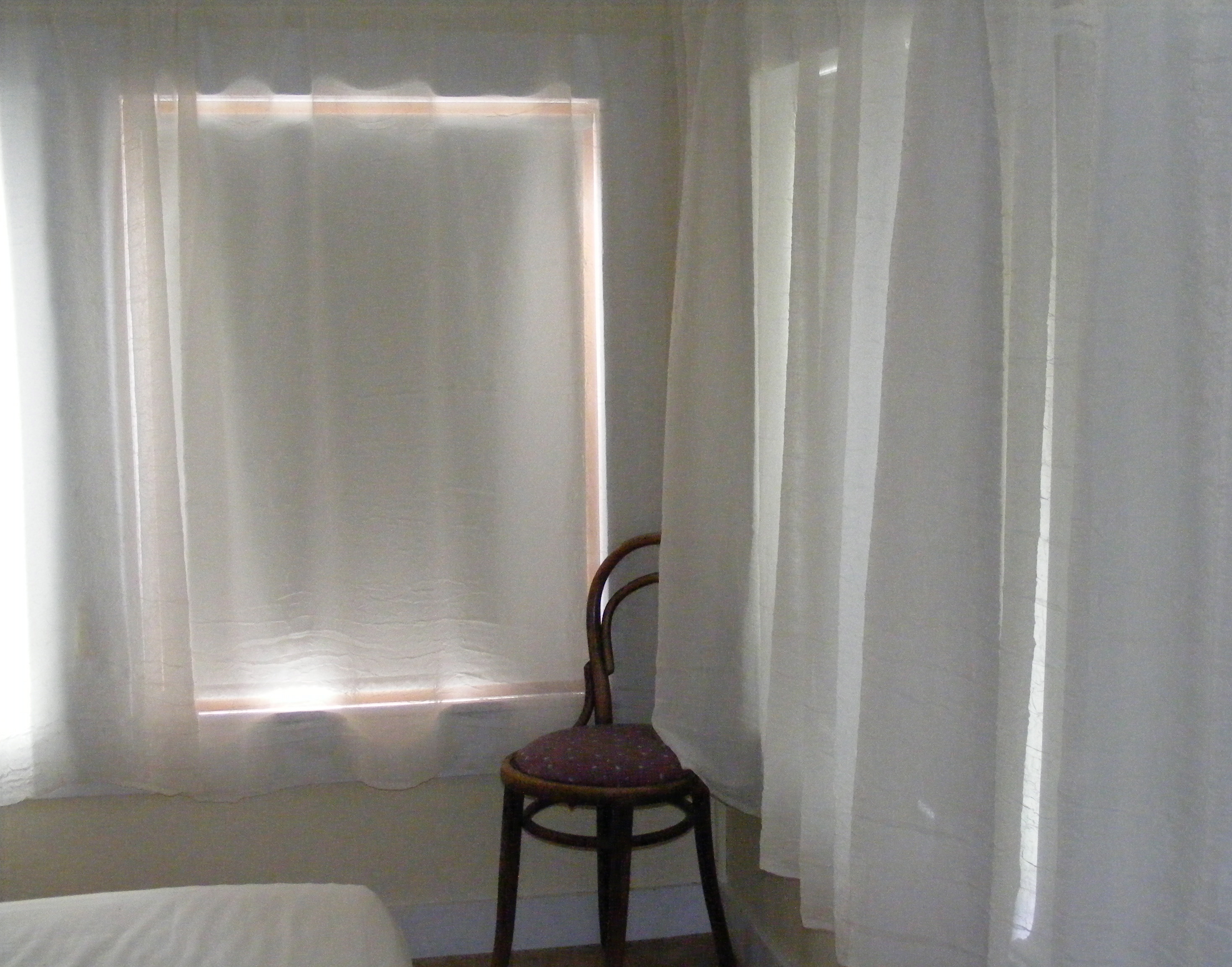 curtains and chair
