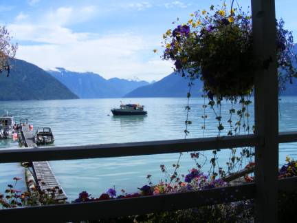 Bute inlet south from porch of Len Parker house, August 2011